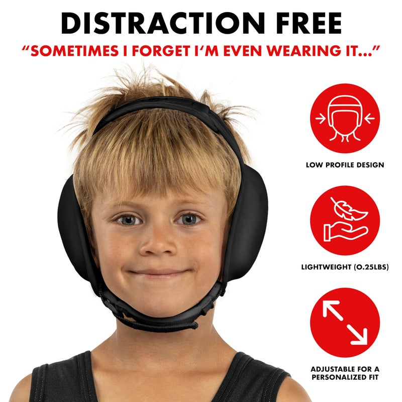 Matman Dynasty Youth Wrestling Headgear â€“ Kids Soft & Comfortable Protective Ear Guards for Wrestling, BJJ & MMA (Black) - Image 5